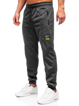 Антрацитові чоловічі спортивні штани джоггери Bolf JX6333