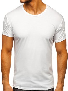 Біла футболка чоловіча без принта Bolf 2006
