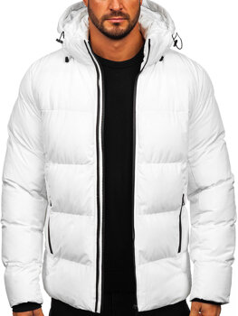 Біла чоловіча зимова куртка Bolf 9978