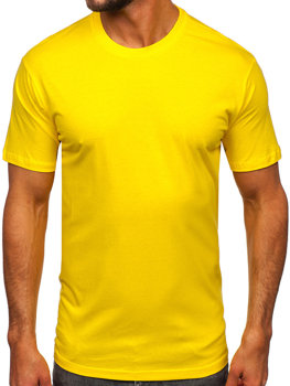 Жовта чоловіча футболка без принта Bolf 192397