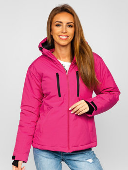 Рожева зимова жіноча спортивна куртка Bolf HH012A