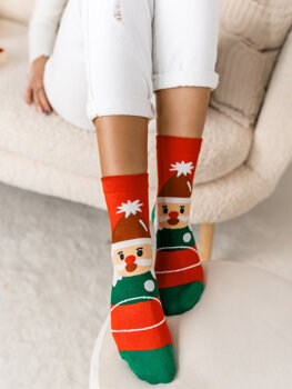 Різнокольорові жіночі різдвяні шкарпетки Bolf M798-7