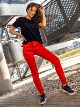 Світло-червоні жіночі спортивні штани Bolf CK-01B
