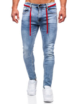 Сині джинсові штани чоловічі skinny fit Bolf KX555-1