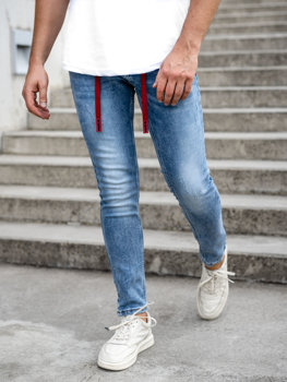 Сині чоловічі джинсові штани skinny fit Bolf KX555-1A
