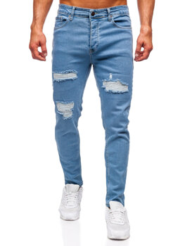 Сині чоловічі джинсові штани slim fit Bolf 6475