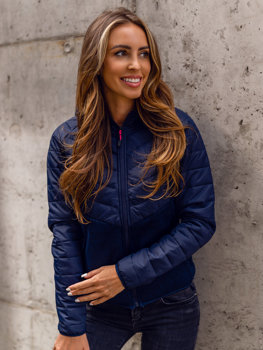 Темно-синя спортивна жіноча демісезонна куртка Bolf KSW4005A