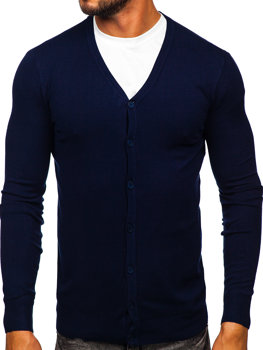 Темно-синій чоловічий светр кардиган Bolf MM6006