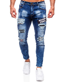Темно-сині чоловічі джинси skinny fit Bolf E7790B