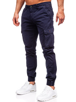 Темно-сині чоловічі джинсові джоггери-карго Bolf ZK7813