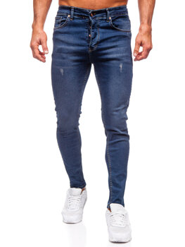 Темно-сині чоловічі джинсові штани slim fit Bolf 6257