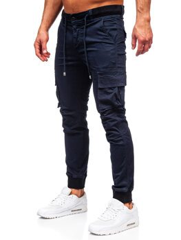 Темно-сині чоловічі штани джоггери-карго Bolf MP0208BS