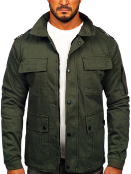 Хакі бавовняна чоловіча демісезонна куртка Bolf 10290