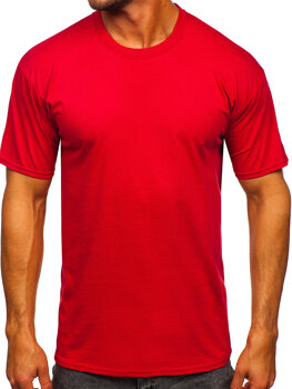 Червона бавовняна чоловіча футболка без принту Bolf B459