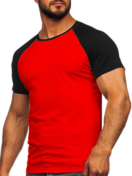 Червоно-чорна чоловіча футболка Bolf 8T82