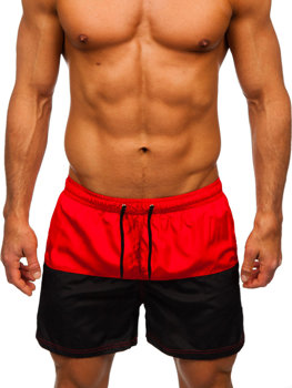 Червоно-чорні чоловічі пляжні шорти Bolf HM067