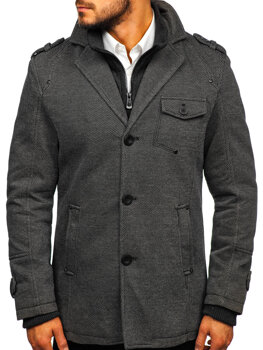 Чоловіче зимове пальто сіре Bolf 88801