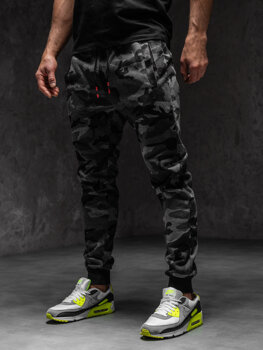 Чоловічі камуфляжні спортивні штани графітового кольору Bolf KZ15A1