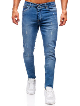 Чоловічі темно-сині джинсові штани slim fit Bolf 6469
