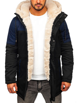 Чорна чоловіча зимова куртка парку Bolf 22M118
