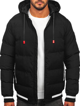 Чорна чоловіча зимова куртка Bolf HSS045