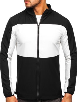 Чорна чоловіча спортивна куртка-вітровка Bolf HM094