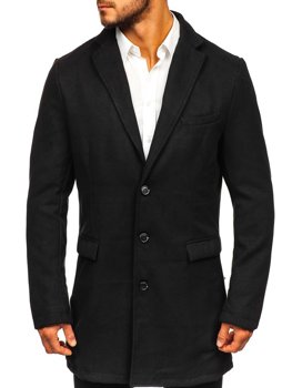 Чорне чоловіче зимове пальто Bolf 1047-1