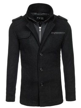 Чорне чоловіче пальто Bolf 8856C