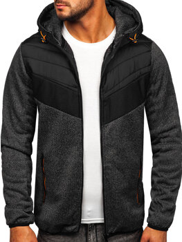 Чорно-помаранчева демісезонна чоловіча куртка Bolf BKS2153