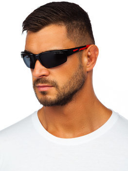 Чорно-червоні сонцезахисні окуляри Bolf MIAMI10