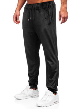 Чорні велюрові чоловічі спортивні штани Bolf 8K1172