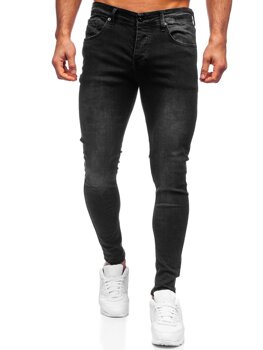 Чорні чоловічі джинси скинни Bolf R924