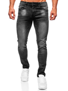 Чорні чоловічі джинсові штани slim fit Bolf MP0066N