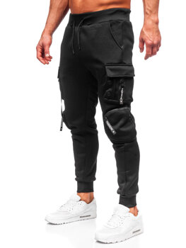 Чорні чоловічі камуфляжні штани джоггери-карго Bolf HSS118