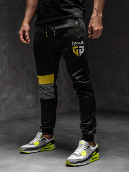 Чорні чоловічі спортивні штани джоггери Bolf K10122A1