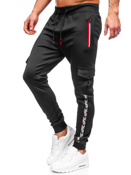 Чорні чоловічі спортивні штани-карго Bolf K10279