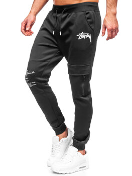 Чорні чоловічі спортивні штани карго Bolf K10286