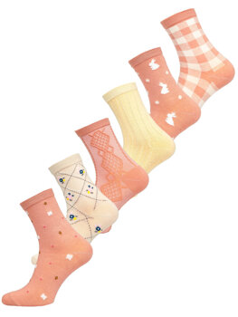 Шкарпетки жіночі з різнокольоровими візерунками Bolf M7-6P-2 6 PACK