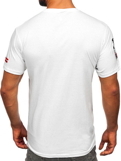 Біла бавовняна чоловіча футболка Bolf 14709
