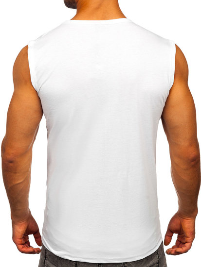 Біла футболка з принтом Bolf 14811