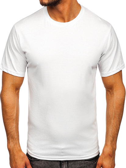 Біла чоловіча футболка без принта Bolf 192397