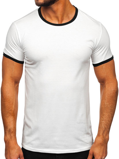 Біла чоловіча футболка без принту Bolf 8T83