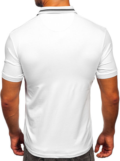 Біла чоловіча футболка поло Bolf 192494