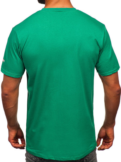 Зелена бавовняна чоловіча футболка Bolf 14731