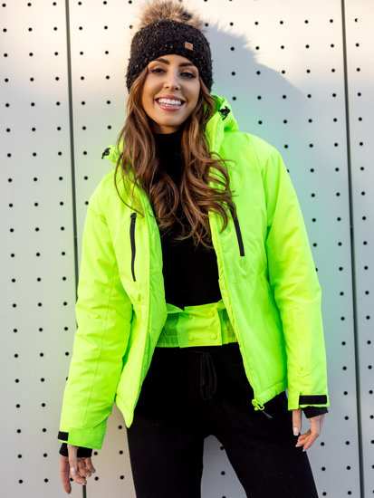 Зелений-неон зимова жіноча спортивна куртка Bolf HH012