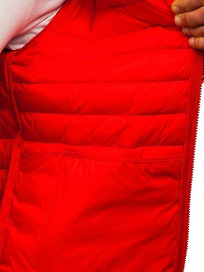 Куртка чоловіча демісезонна стьобана червона Bolf LY35
