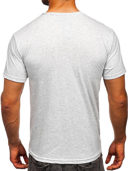 Світло-сіра чоловіча футболка без принта Bolf 192397