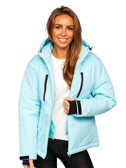 Синя зимова жіноча спортивна куртка Bolf HH012