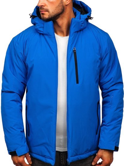 Синя чоловіча зимова спортивна куртка Bolf HH011