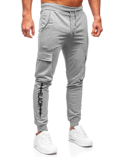 Сірі чоловічі штани джоггери-карго Bolf HW2357